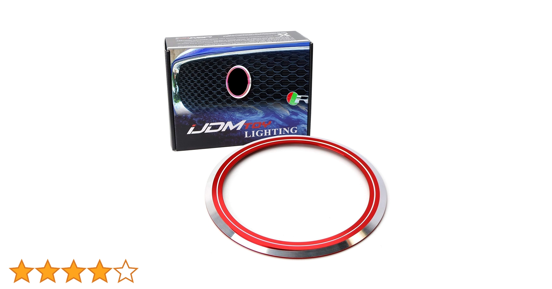 Amazon | iJDMTOY レッドアルミニウムサラウンドデコレーション